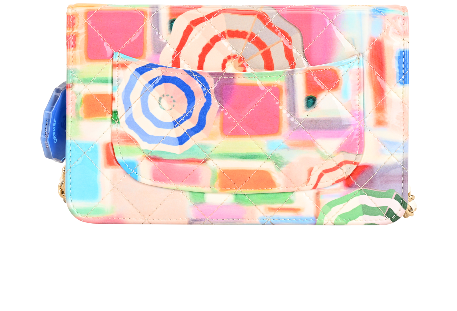 Umbrella Print WOC, &pound;1,600, Handbags, Blue/Green/Pearl/Pink/Red/White, Patent Leather, Back view